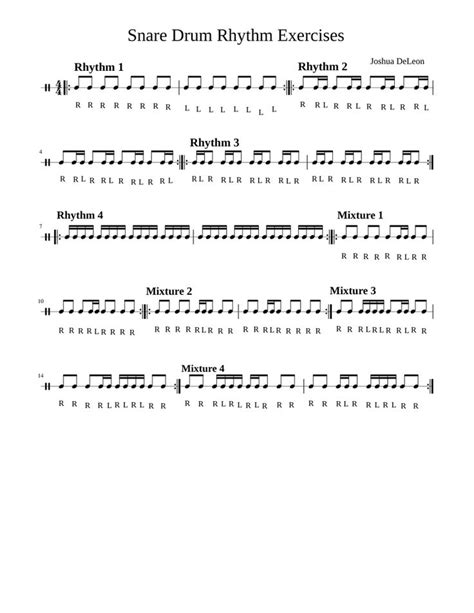 Use alternating sticking (RLRL). . Snare drum exercises pdf